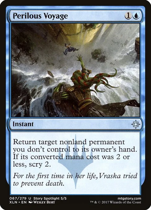 Perilous Voyage, carta Magic di tipo Instant illustrata da Wesley Burt