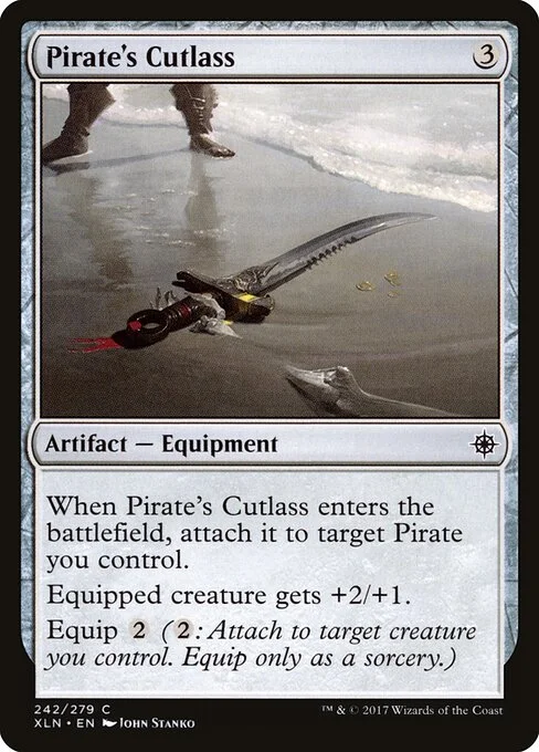 Pirate's Cutlass, carta Magic di tipo Artifact — Equipment illustrata da John Stanko