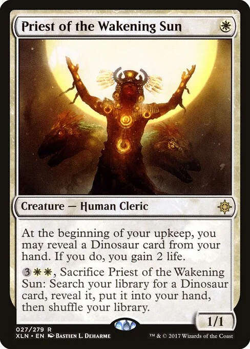 Priest of the Wakening Sun, carta Magic di tipo Creature — Human Cleric illustrata da Bastien L. Deharme