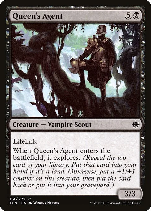 Queen's Agent, carta Magic di tipo Creature — Vampire Scout illustrata da Winona Nelson