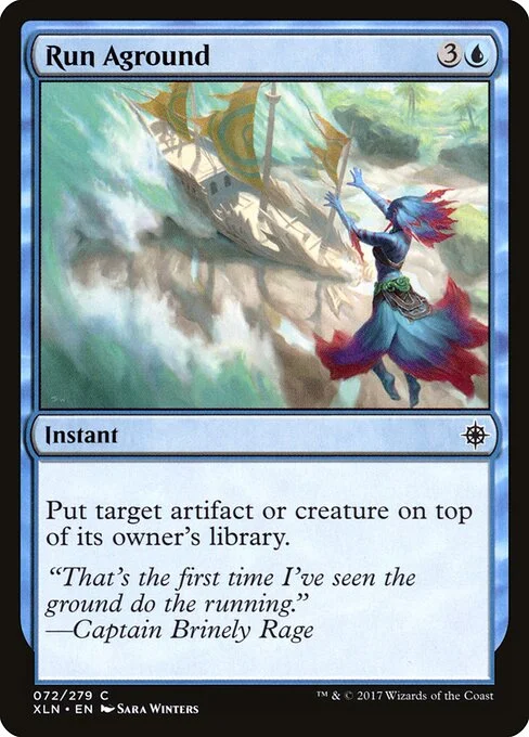 Run Aground, carta Magic di tipo Instant illustrata da Sara Winters