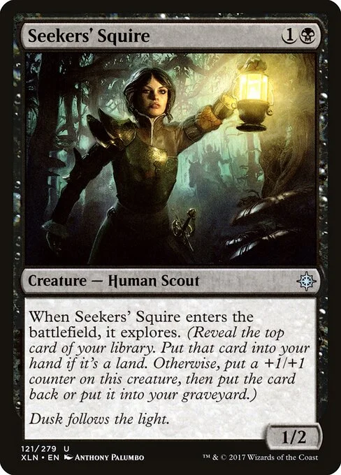 Seekers' Squire, carta Magic di tipo Creature — Human Scout illustrata da Anthony Palumbo