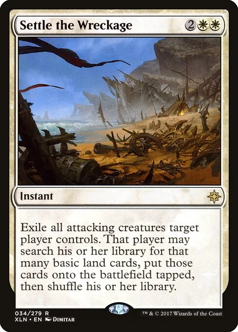 Settle the Wreckage, carta Magic di tipo Instant illustrata da Dimitar Marinski