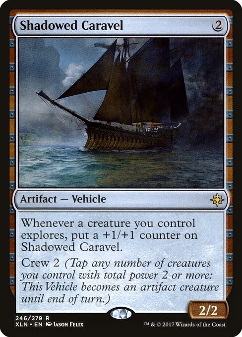 Shadowed Caravel, carta Magic di tipo Artifact — Vehicle illustrata da Jason Felix