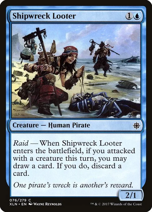 Shipwreck Looter, carta Magic di tipo Creature — Human Pirate illustrata da Wayne Reynolds