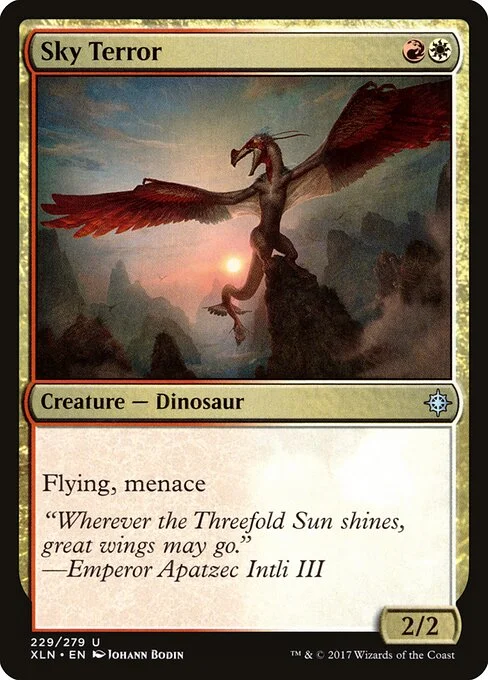 Sky Terror, carta Magic di tipo Creature — Dinosaur illustrata da Johann Bodin