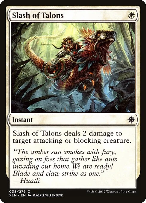 Slash of Talons, carta Magic di tipo Instant illustrata da Magali Villeneuve