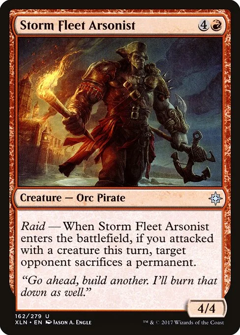 Storm Fleet Arsonist, carta Magic di tipo Creature — Orc Pirate illustrata da Jason A. Engle