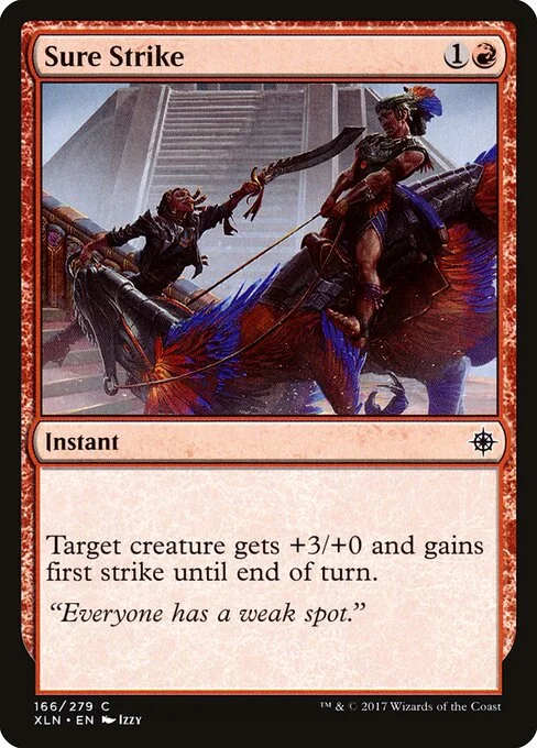 Sure Strike, carta Magic di tipo Instant illustrata da Izzy