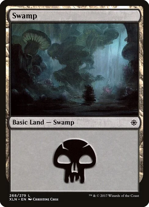 Swamp, carta Magic di tipo Basic Land — Swamp illustrata da Christine Choi