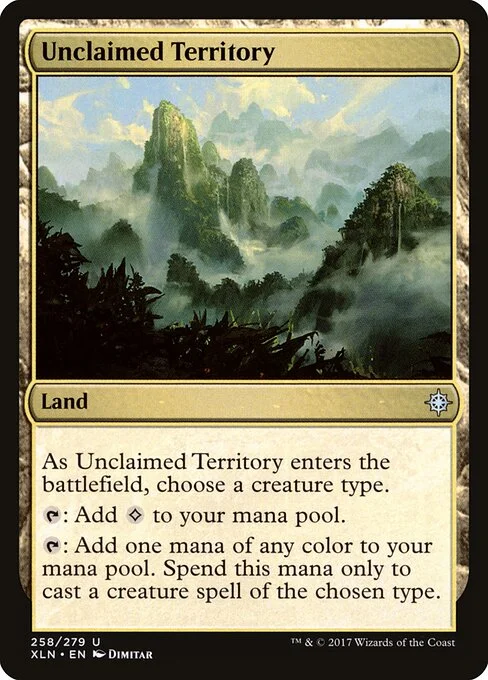 Unclaimed Territory, carta Magic di tipo Land illustrata da Dimitar Marinski