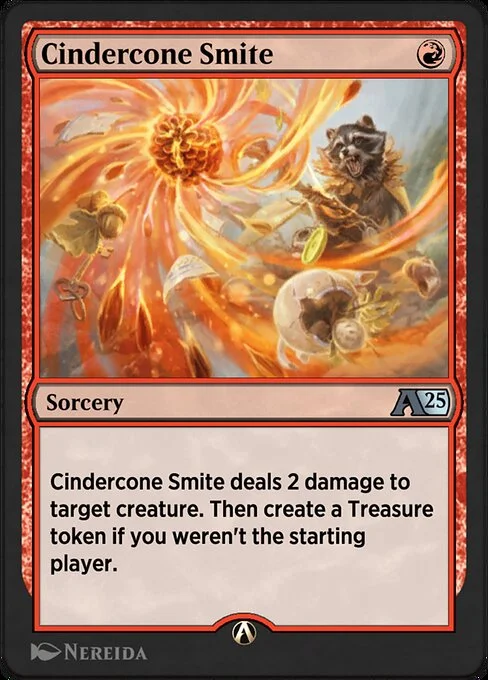 Cindercone Smite, carta Magic di tipo Sorcery illustrata da Nereida