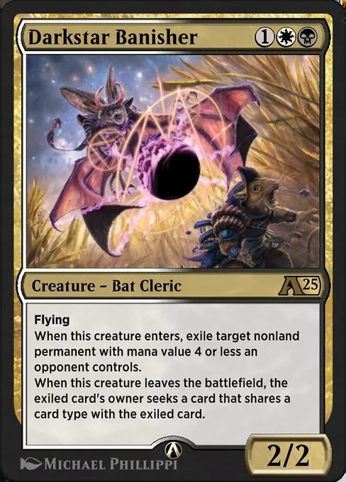 Darkstar Banisher, carta Magic di tipo Creature — Bat Cleric illustrata da Michael Phillippi