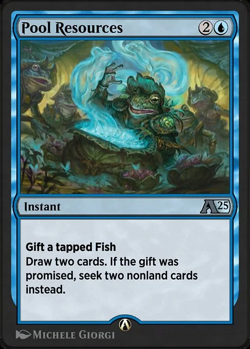 Pool Resources, carta Magic di tipo Instant illustrata da Michele Giorgi