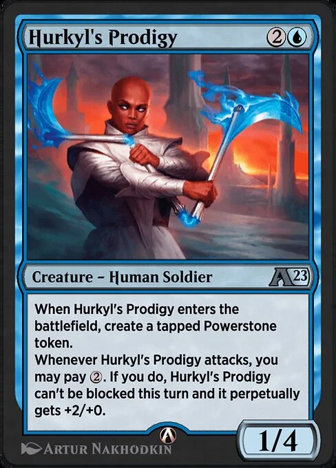 Hurkyl's Prodigy, carta Magic di tipo Creature — Human Soldier illustrata da Artur Nakhodkin