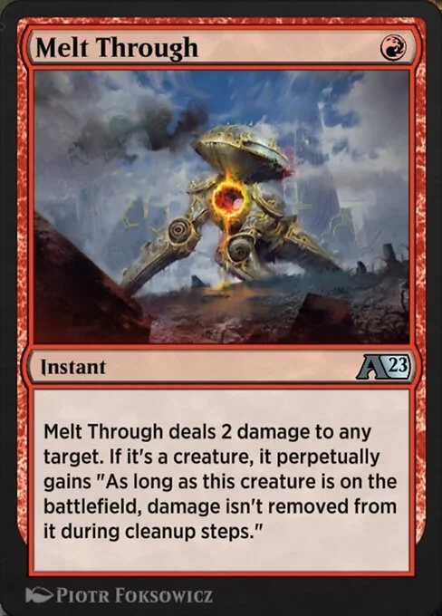 Melt Through, carta Magic di tipo Instant illustrata da Piotr Foksowicz