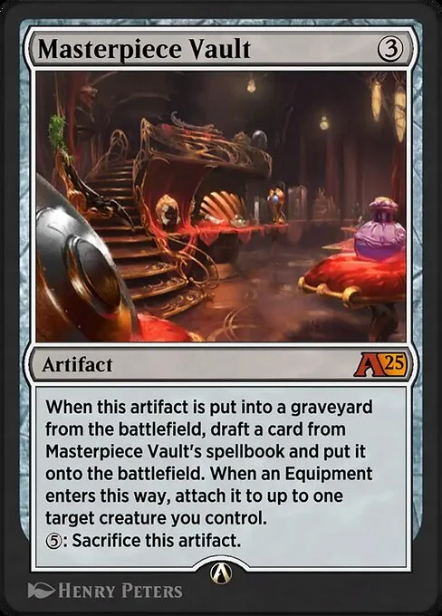 Masterpiece Vault, carta Magic di tipo Artifact illustrata da Henry Peters