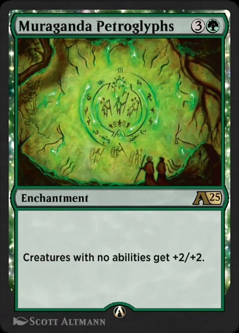 Muraganda Petroglyphs, carta Magic di tipo Enchantment illustrata da Scott Altmann