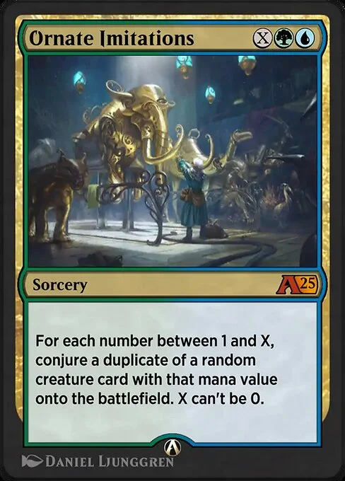 Ornate Imitations, carta Magic di tipo Sorcery illustrata da Daniel Ljunggren