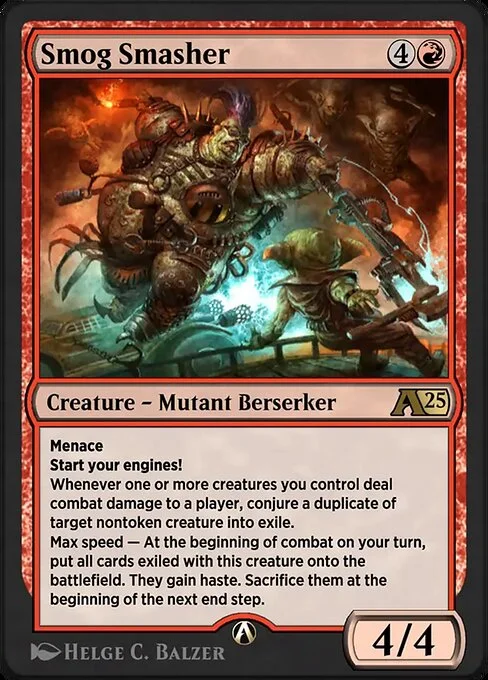 Smog Smasher, carta Magic di tipo Creature — Mutant Berserker illustrata da Helge C. Balzer