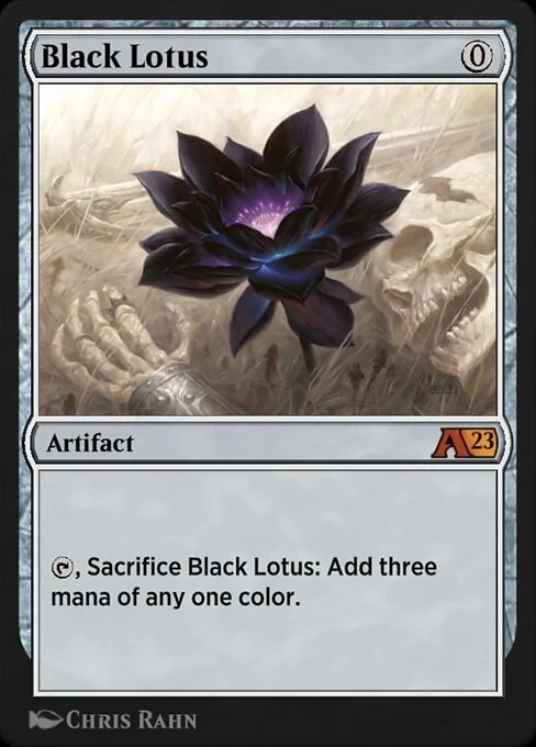 Black Lotus, carta Magic di tipo Artifact illustrata da Chris Rahn