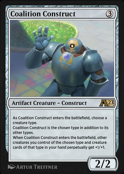 Coalition Construct, carta Magic di tipo Artifact Creature — Construct illustrata da Artur Treffner