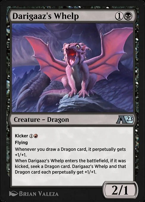 Darigaaz's Whelp, carta Magic di tipo Creature — Dragon illustrata da Brian Valeza