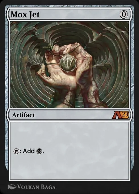 Mox Jet, carta Magic di tipo Artifact illustrata da Volkan Baǵa