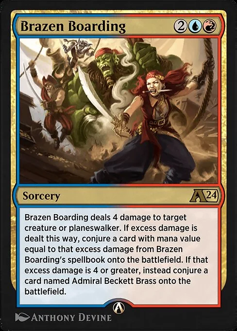 Brazen Boarding, carta Magic di tipo Sorcery illustrata da Anthony Devine