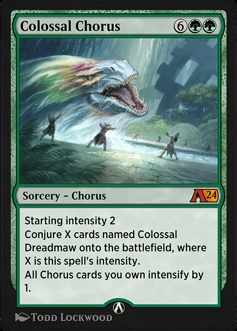 Colossal Chorus, carta Magic di tipo Sorcery — Chorus illustrata da Todd Lockwood