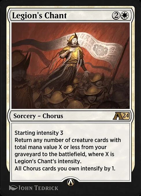 Legion's Chant, carta Magic di tipo Sorcery — Chorus illustrata da John Tedrick