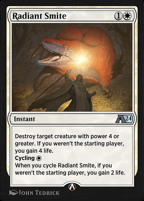 Radiant Smite, carta Magic di tipo Instant illustrata da John Tedrick