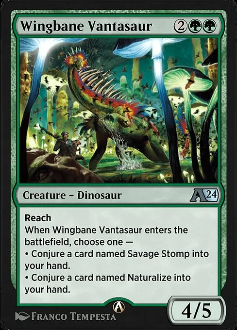 Wingbane Vantasaur, carta Magic di tipo Creature — Dinosaur illustrata da Franco Tempesta