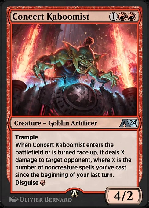 Concert Kaboomist, carta Magic di tipo Creature — Goblin Artificer illustrata da Olivier Bernard