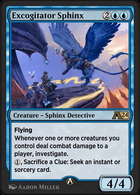 Excogitator Sphinx, carta Magic di tipo Creature — Sphinx Detective illustrata da Aaron Miller