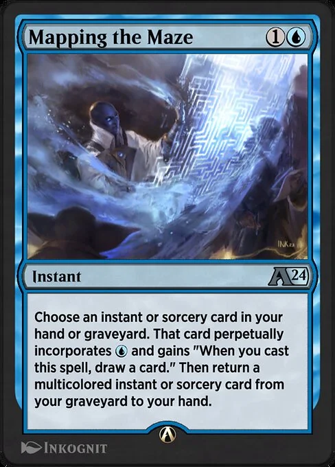 Mapping the Maze, carta Magic di tipo Instant illustrata da Inkognit