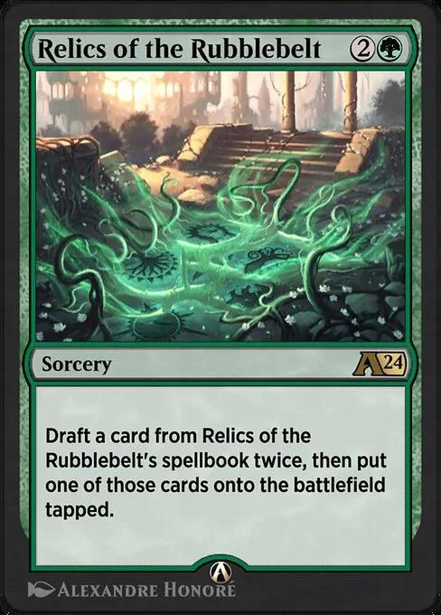 Relics of the Rubblebelt, carta Magic di tipo Sorcery illustrata da Alexandre Honoré