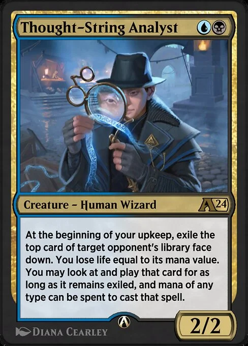 Thought-String Analyst, carta Magic di tipo Creature — Human Wizard illustrata da Diana Cearley