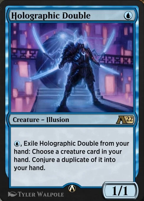 Holographic Double, carta Magic di tipo Creature — Illusion illustrata da Tyler Walpole