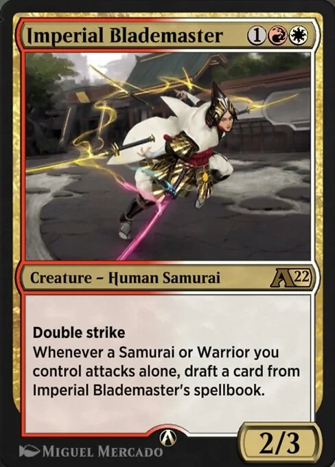 Imperial Blademaster, carta Magic di tipo Creature — Human Samurai illustrata da Miguel Mercado
