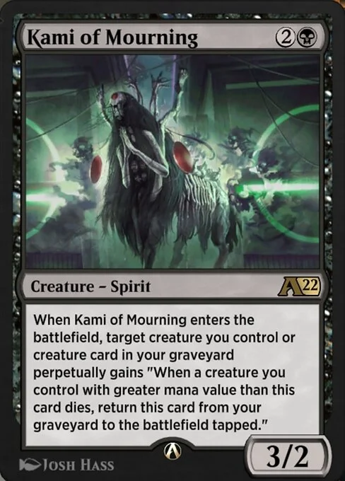 Kami of Mourning, carta Magic di tipo Creature — Spirit illustrata da Josh Hass