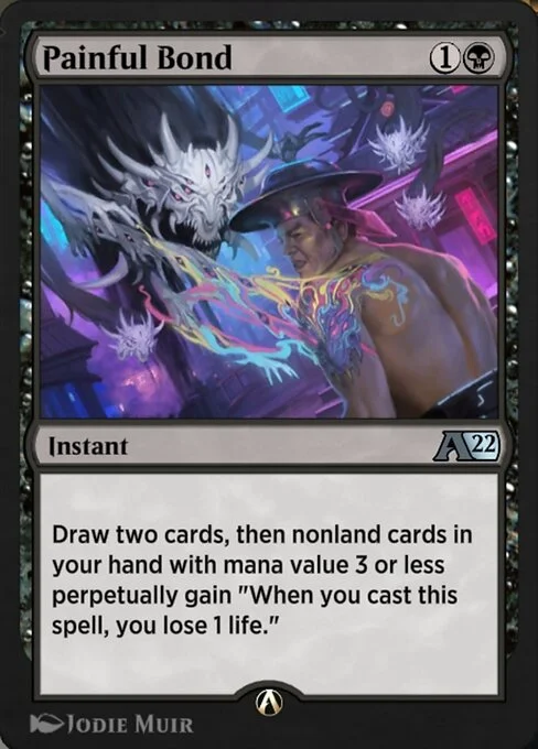 Painful Bond, carta Magic di tipo Instant illustrata da Jodie Muir