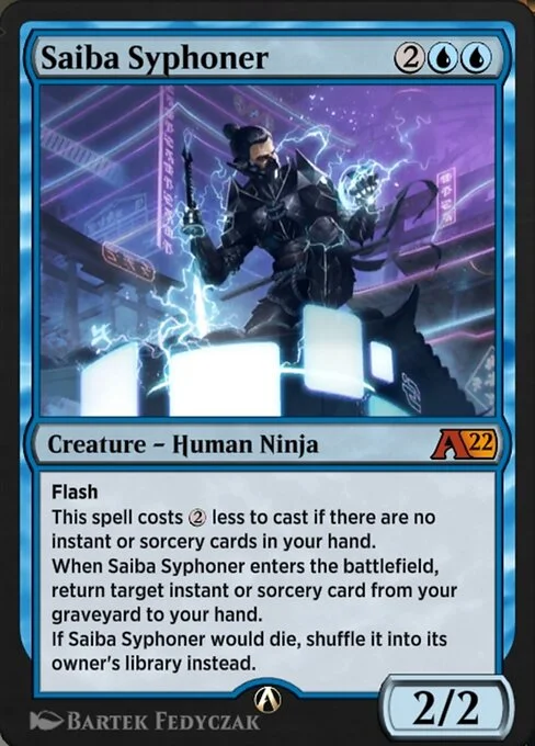 Saiba Syphoner, carta Magic di tipo Creature — Human Ninja illustrata da Bartek Fedyczak
