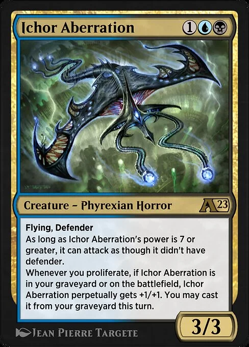 Ichor Aberration, carta Magic di tipo Creature — Phyrexian Horror illustrata da J.P. Targete