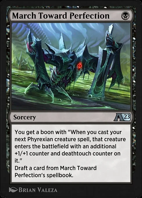 March Toward Perfection, carta Magic di tipo Sorcery illustrata da Brian Valeza