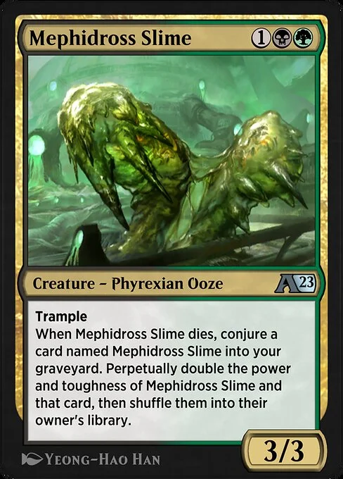 Mephidross Slime, carta Magic di tipo Creature — Phyrexian Ooze illustrata da Yeong-Hao Han