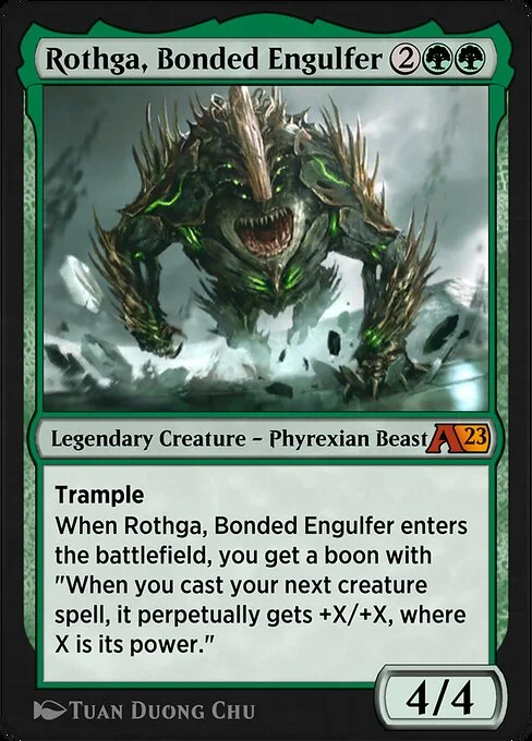 Rothga, Bonded Engulfer, carta Magic di tipo Legendary Creature — Phyrexian Beast illustrata da Tuan Duong Chu