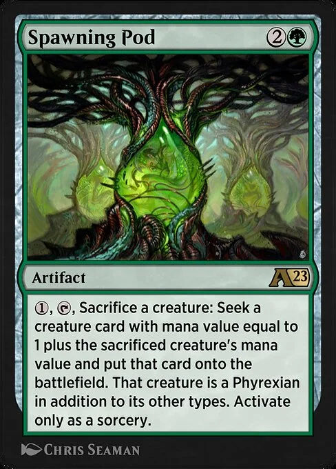 Spawning Pod, carta Magic di tipo Artifact illustrata da Chris Seaman