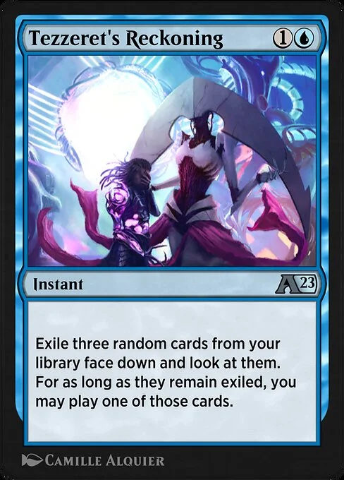 Tezzeret's Reckoning, carta Magic di tipo Instant illustrata da Camille Alquier