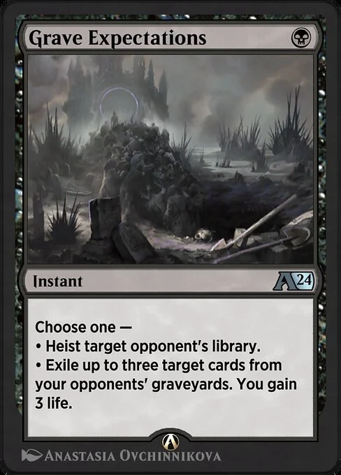 Grave Expectations, carta Magic di tipo Instant illustrata da Anastasia Ovchinnikova